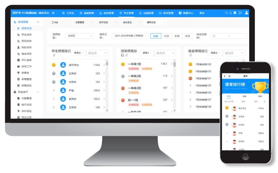 高效管理 精細(xì)考評(píng) | 新開(kāi)普重磅推出K12智慧德育管理系統(tǒng)(圖2)